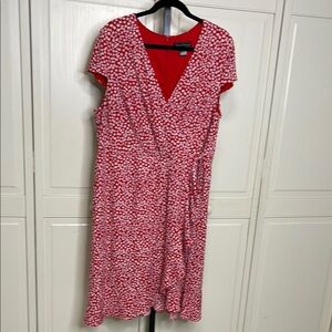 Red Floral Midi Dress